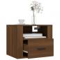 Preview: Wand-Nachttisch Braun Eichen-Optik 50x36x40 cm