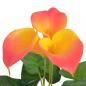 Preview: Künstliche Calla-Lilie mit Topf 45 cm Rot und Gelb
