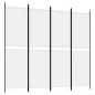 Preview: 4-tlg. Paravent Weiß 200x180 cm Stoff