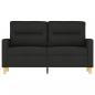 Preview: 2-Sitzer-Sofa Schwarz 120 cm Stoff