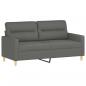 Preview: 2-Sitzer-Sofa Dunkelgrau 140 cm Stoff