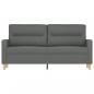 Preview: 2-Sitzer-Sofa Dunkelgrau 140 cm Stoff