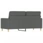 Preview: 2-Sitzer-Sofa Dunkelgrau 140 cm Stoff