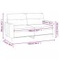 Preview: 2-Sitzer-Sofa Dunkelgrau 140 cm Stoff