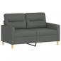 Preview: 2-Sitzer-Sofa Dunkelgrau 120 cm Stoff