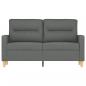 Preview: 2-Sitzer-Sofa Dunkelgrau 120 cm Stoff