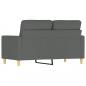 Preview: 2-Sitzer-Sofa Dunkelgrau 120 cm Stoff