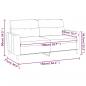 Preview: 2-Sitzer-Sofa Braun 140 cm Stoff