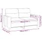Preview: 2-Sitzer-Sofa Creme 120 cm Stoff