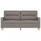 Preview: 2-Sitzer-Sofa Taupe 140 cm Stoff