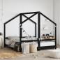Preview: ARDEBO.de - Kinderbett Schwarz 2x(80x160) cm Massivholz Kiefer