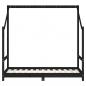Preview: Kinderbett Schwarz 2x(80x160) cm Massivholz Kiefer
