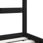 Preview: Kinderbett Schwarz 2x(70x140) cm Massivholz Kiefer