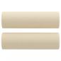 Preview: 3-tlg. Sofagarnitur mit Kissen Creme Stoff