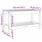 Preview: Gartenbank Schwarz 82,5x35x45 cm Massivholz Kiefer