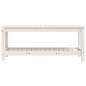 Preview: Gartenbank Weiß 108x35x45 cm Massivholz Kiefer
