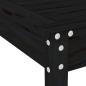 Preview: ARDEBO.de - 3-tlg. Garten-Bistro-Set Schwarz Massivholz Kiefer