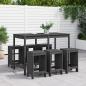 Preview: ARDEBO.de - 7-tlg. Gartenbar-Set Grau Massivholz Kiefer