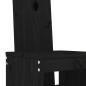 Preview: ARDEBO.de - 5-tlg. Gartenbar-Set Schwarz Massivholz Kiefer