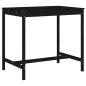 Preview: 5-tlg. Gartenbar-Set Schwarz Massivholz Kiefer