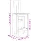 Preview: 7-tlg. Gartenbar-Set Schwarz Massivholz Kiefer
