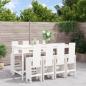 Preview: ARDEBO.de - 9-tlg. Gartenbar-Set Weiß Massivholz Kiefer