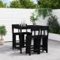 Preview: ARDEBO.de - 5-tlg. Gartenbar-Set Schwarz Massivholz Kiefer