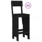 Preview: 5-tlg. Gartenbar-Set Schwarz Massivholz Kiefer