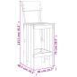 Preview: 7-tlg. Gartenbar-Set Massivholz Kiefer