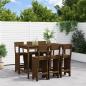 Preview: ARDEBO.de - 7-tlg. Gartenbar-Set Honigbraun Massivholz Kiefer