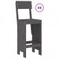 Preview: 9-tlg. Gartenbar-Set Grau Massivholz Kiefer