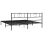 Preview: Bettgestell mit Kopfteil Metall Schwarz 200x200 cm