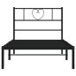 Preview: Bettgestell mit Kopfteil Metall Schwarz 75x190 cm