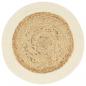 Preview: Tischsets 6 Stk. Natur 38 cm Rund Jute und Baumwolle