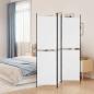 Preview: ARDEBO.de - 3-tlg. Paravent Weiß 150x180 cm Stoff
