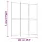 Preview: 3-tlg. Paravent Weiß 150x180 cm Stoff