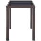 Preview: Gartentisch Braun 123x60x74 cm Poly Rattan