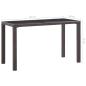 Preview: Gartentisch Braun 123x60x74 cm Poly Rattan