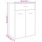 Preview: Schuhschrank Betongrau 60x35x84 cm Holzwerkstoff