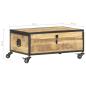 Preview: Couchtisch 70x50x33 cm Massivholz Mango