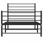 Preview: Bettgestell mit Kopf- und Fußteil Metall Schwarz 80x200 cm
