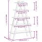 Preview: Regal mit 5 Böden A-Form 110x40x180,5 cm Massivholz Kiefer