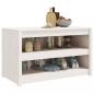 Preview: Outdoor-Küchenschrank Weiß 106x55x64 cm Massivholz Kiefer