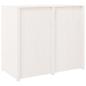 Preview: ARDEBO.de - Outdoor-Küchenschrank Weiß 106x55x92 cm Massivholz Kiefer