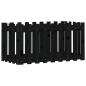 Preview: Hochbeet Latten-Design Schwarz 100x50x50 cm Massivholz Kiefer