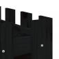 Preview: Hochbeet Latten-Design Schwarz 100x50x50 cm Massivholz Kiefer