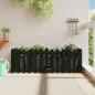 Preview: ARDEBO.de - Hochbeet Latten-Design Schwarz 150x50x50 cm Massivholz Kiefer