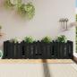 Preview: ARDEBO.de - Hochbeet Latten-Design Schwarz 200x50x50 cm Massivholz Kiefer