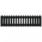Preview: Hochbeet Latten-Design Schwarz 200x50x50 cm Massivholz Kiefer