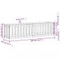 Preview: Hochbeet Latten-Design Schwarz 200x50x50 cm Massivholz Kiefer